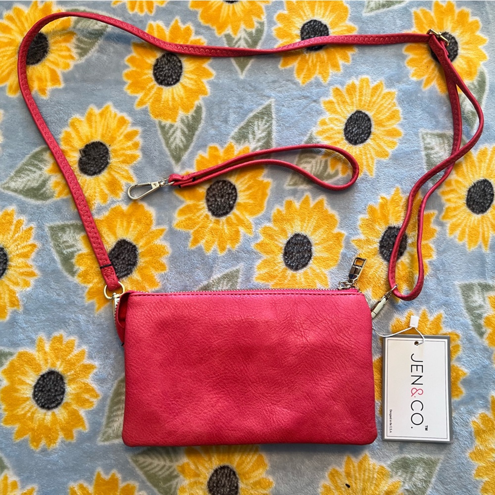 Vegan leather clutch purse